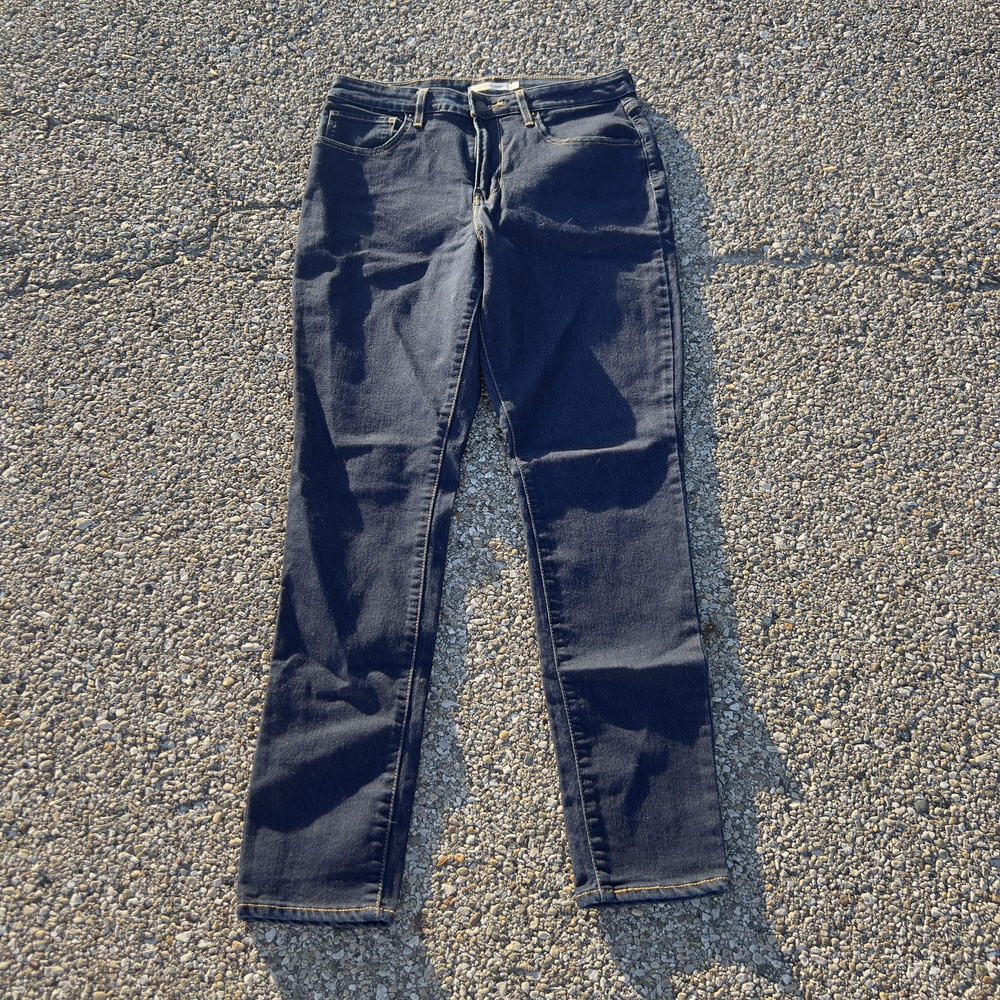Levi's 721 High Rise Skinny Jeans Womens 31x30 Blue Dark Wash Stretch Denim